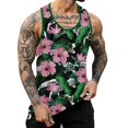 thumbnail image 1 of Icvfdpl Mens Summer Casual Tank Tops 2024 New Vest Mesh Leisure Printing 3D Printing Loose Top Stylish Man Beachwear, 1 of 4
