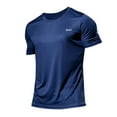 thumbnail image 1 of Icvfdpl Men'S T Shirts Sports Ice Silk Loose Fitting Fast Drying Fitness Half Sleeved Large Cool Breathable Fashion Short Sleeved Tops Casual Tee Shirt Stylish Man Streetwear Blue Xxxl, 1 of 5