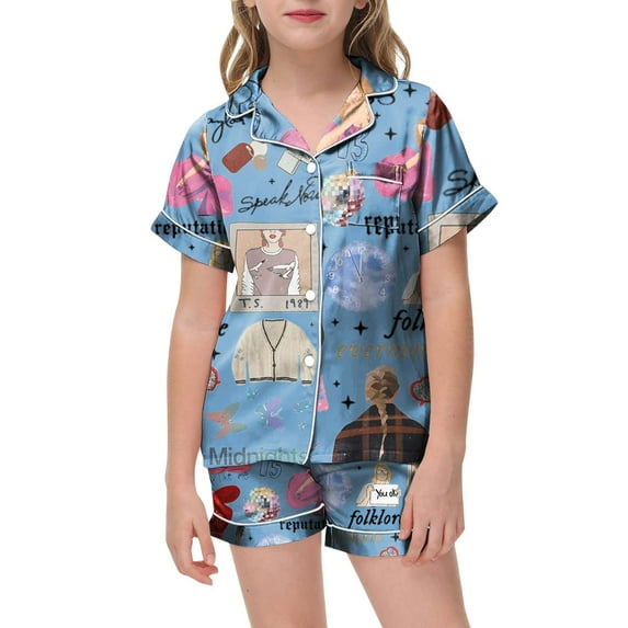 Icvfdpl Pajamas For Children Shirt And Pant Matching Sets Sleepwear Set With Pockets For Music Lovers Fans