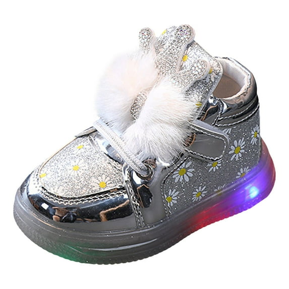 Icvfdpl Sneakers For Girls Autumn Winter Sports Medium Sized Children With Light Up Shoes Toddler Shoes Girl 2 Years-2.5 Years
