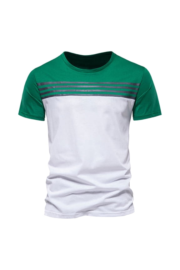 T Shirts For Men Summer Short Sleeve Pocket Pattern Printing Round Neck Fashion Tops Casual Tee Shirt Comfy Man Tshirt White L