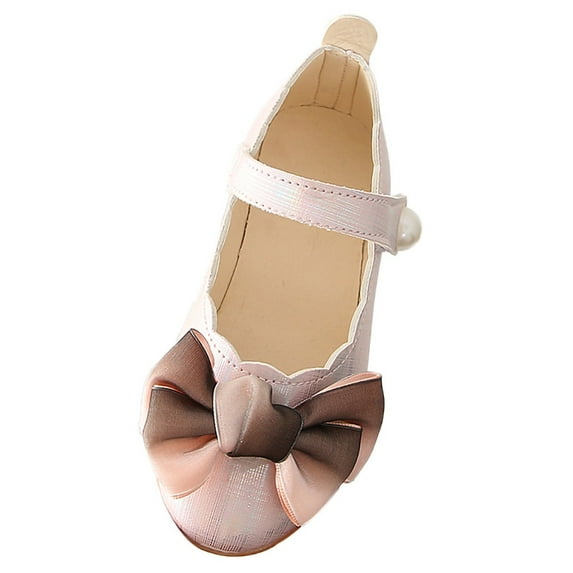 Icvfdpl Toddler Baby Girls Dress Shoes Princess Weave Bowknot Infant Single Dance Shoes Kids Shoes Breathable 4-4.5 Years