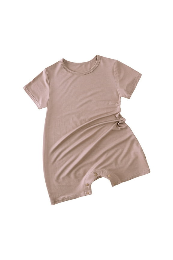 Toddler Baby Pajamas Pj'S Romper Unisex Footless Short Sleeve Rompers Jumpsuit Sleep Play Clothes Lovely 0-3 Months