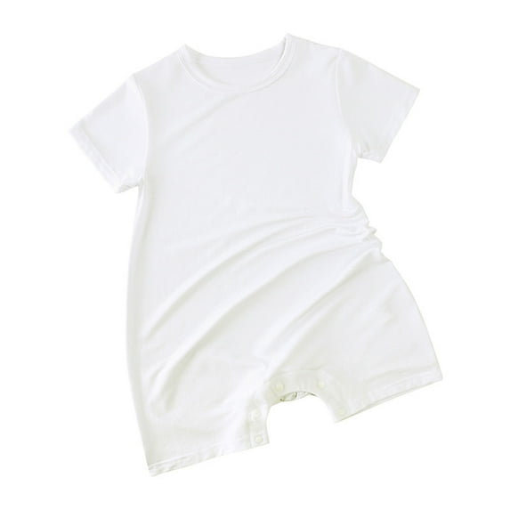 Icvfdpl Toddler Baby Sleepwear Romper Unisex Footless Short Sleeve Rompers Jumpsuit Sleep Play Clothes Comfortable 12-18 Months