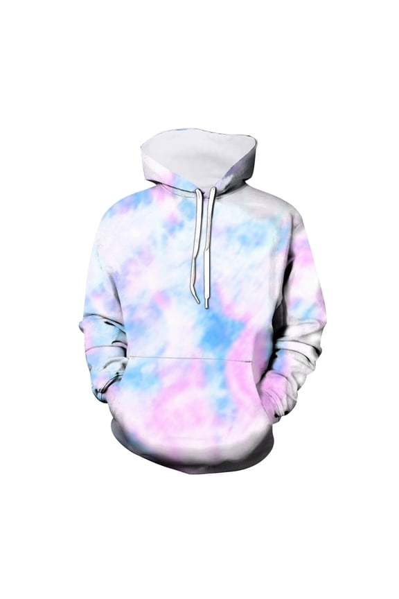 Toddler Boys Girls New Hoodie Spring Autumn Tie Dye 3D Printed Children Pullover Sweatshirt Outwear White 9-10 Years