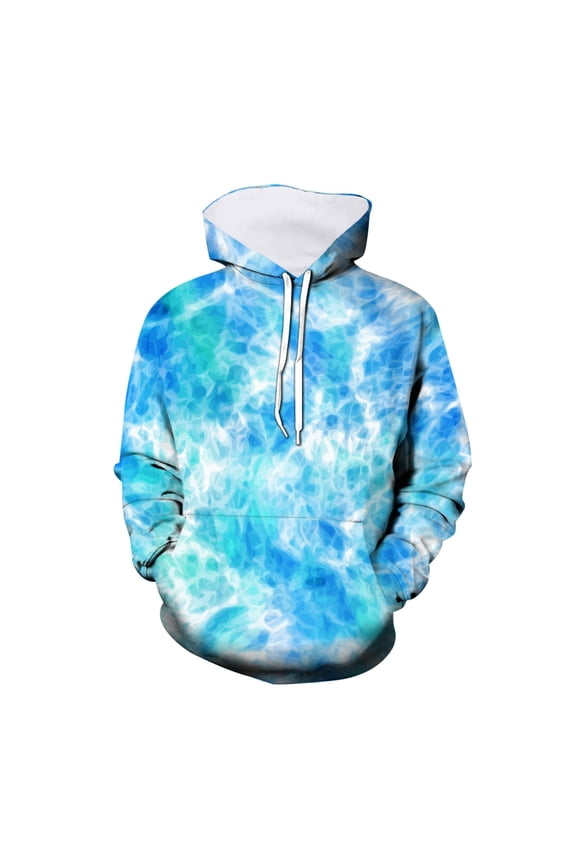 Toddler Boys Girls New Hoodie Spring Autumn Tie Dye 3D Printed Children Pullover Sweatshirt Streetwear Blue 3-4 Years