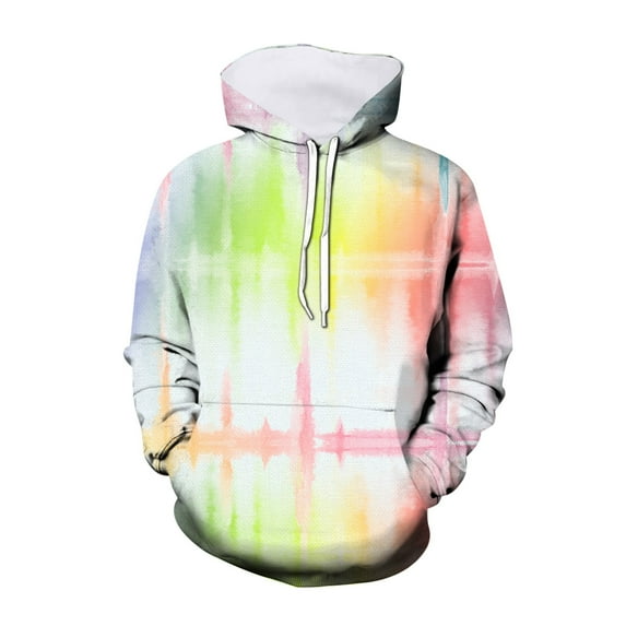 Icvfdpl Toddler Boys Girls New Hoodie Spring Autumn Tie Dye 3D Printed Children Pullover Sweatshirt Streetwear White 9-10 Years
