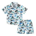 thumbnail image 1 of Icvfdpl Toddler Boys Girls Short Sleeve Summer Casual Tops Hawaii Beach Holiday Floral Shirts T Shirt Shorts Outfits Stylish Baby Daily Wear, 1 of 5