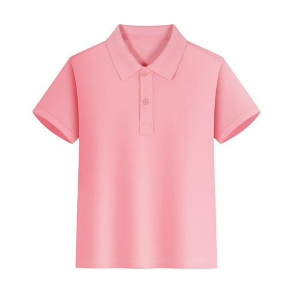 Icvfdpl Toddler Boys Girls Summer Casual T Shirts Cotton Shirts Button Down Shir Sleeve Beach Hawaii Leisure Solid Color Tops Stylish Baby Streetwear