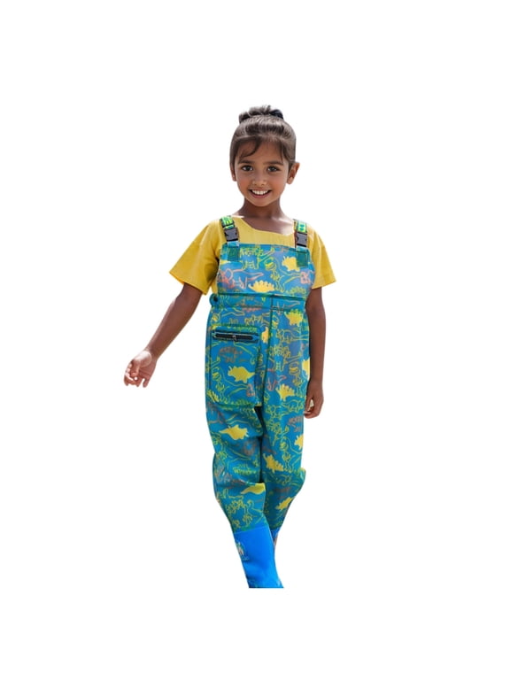 Toddler Girls Jumpsuits Kids Boys Cartoon Camo Chest Waders Youth Children Water Proof Fishing Waders With Boots Cute Baby Daily Wear