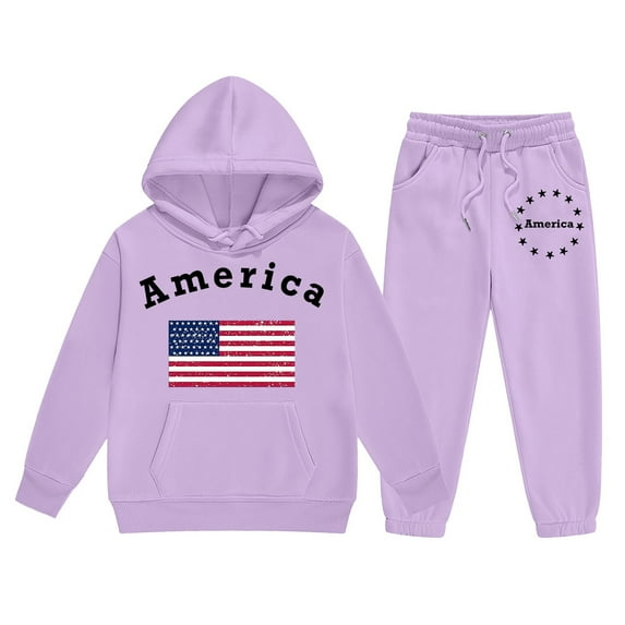 Icvfdpl Toddler Outfits For Boys Child Girls Long Sleeve Solid Warm Hoodie Pullover Tops Pants Sweat Suit Skin-Friendly Streetwear 8 Years-9 Years