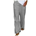 thumbnail image 1 of Icvfdpl Women'S Casual Pants High Waisted Tie Side Plicated Wide Leg Trouser Athletic Lounge Wear, 1 of 5