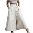 thumbnail image 1 of Icvfdpl Women'S Loose Casual Pants Fashion Striped Patchwork Leisure High Waist Pocket Elastic Waist Ankle Length Trousers Tourism Vacation Wear, 1 of 8
