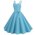 thumbnail image 1 of Icvfdpl Womens Casual Dresses Sleeveless 1950S Housewife Evening Party Prom Leisure Sundress Boho Woman Daily Wear Blue Xxl, 1 of 5
