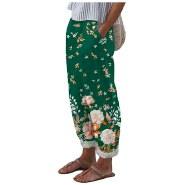 Icvfdpl Womens Casual Loose Pants Linen Pant With Pockets High Waist Comfy White Leisure Trouser Lightweight Trousers Comfortable Daily Wear