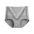thumbnail image 1 of Icvfdpl Womens Underwear Briefs Cotton High Waist Casual Daily Panties For Women Grey 2Xl, 1 of 3