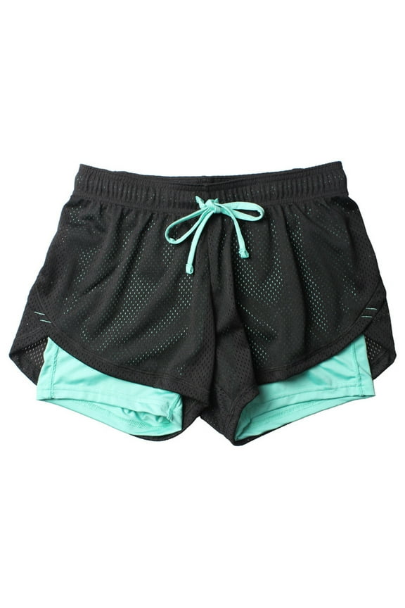 Workout Shorts Women Sports Anti Emptied Quick-Dry Short Pants Outdoor Fitness Fashion Womens Shorts Casual Green S