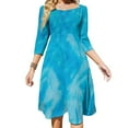 thumbnail image 1 of Icy Blue Icy Background Blueish Icy Sweetheart Knot Flared Dress Fashion Design Large Size Loose Dress Spring Summer Women Dress, 1 of 9