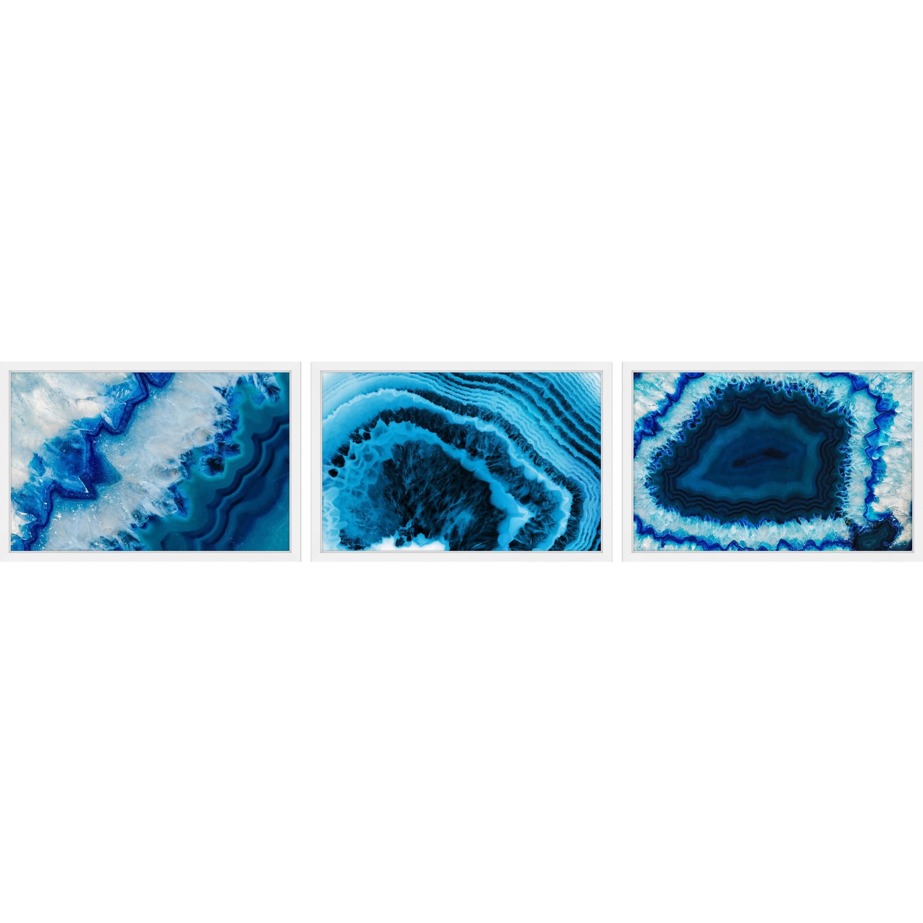 Icy Blue Veins Triptych