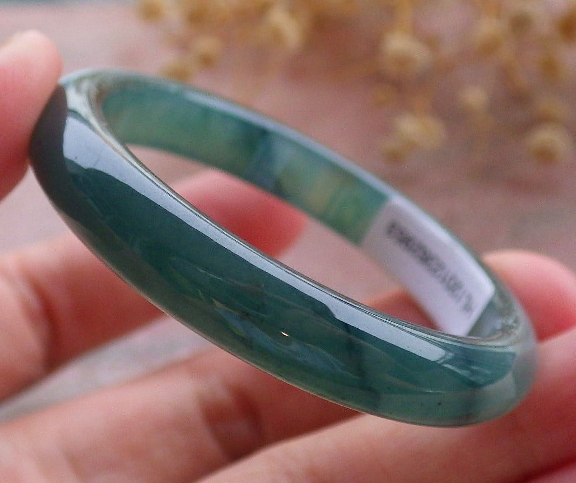 GOJADE Icy Blue Water Green Natural A JADE Jadeite Baby Bangle Bracelet 41 mm 677729 TN