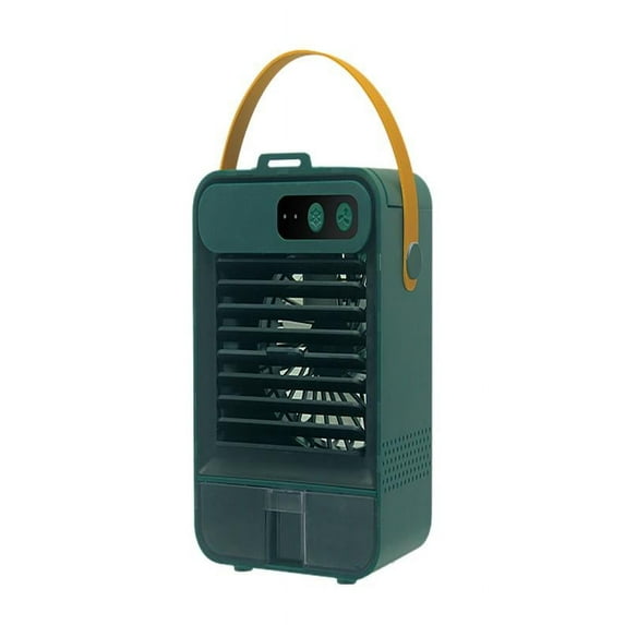 Icy Breeze Portable AC Cooler, 2025 Rechargeable Desktop Conditioner Fan – Cordless Mini Air Cooler with Mist Function,Green