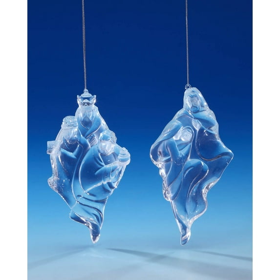 Icy Craft Nativity Leaf Orn.