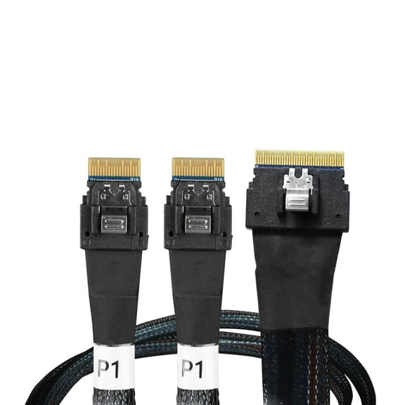 Icy Dock MB306L-B Slim SAS to 2x Slim SAS Cable - 0.5 m