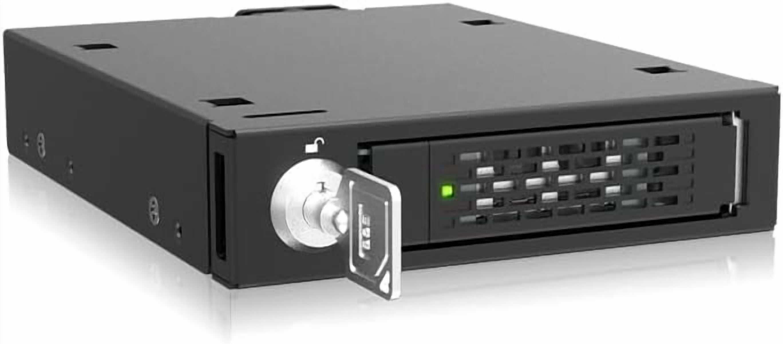 Icy Dock ToughArmor MB601V5K-B Drive Enclosure for 3.5" U.2, U.3, PCI Express NVMe - PCI Express Host Interface External - Black