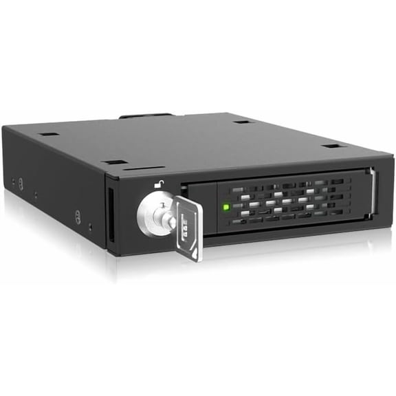 Icy Dock ToughArmor MB601V5K-B Drive Enclosure for 3.5" U.2, U.3, PCI Express NVMe - PCI Express Host Interface External - Black