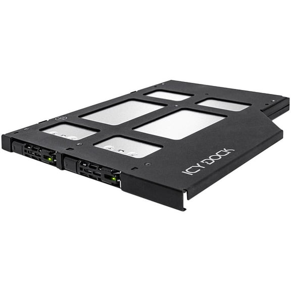 Icy Dock MB852M2PO-B | 2 x M.2 NVMe SSD Mobile Rack Enclosure for Ultra Slim ODD Bay (9.5mm) | ToughArmor