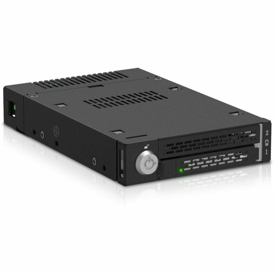 Icy Dock ToughArmor MB833MK-B V2 Drive Enclosure for 3.5" M.2, PCI Express NVMe 4.0 - SFF-8654 SlimSAS Host Interface Internal - Black (mb833mk-bv2)