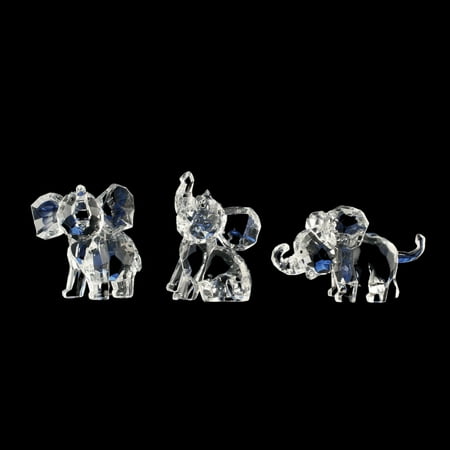 Icy Giftware Icy Crystal Baby Elephants Tabletop Figurines - 3.75" - Set of 4