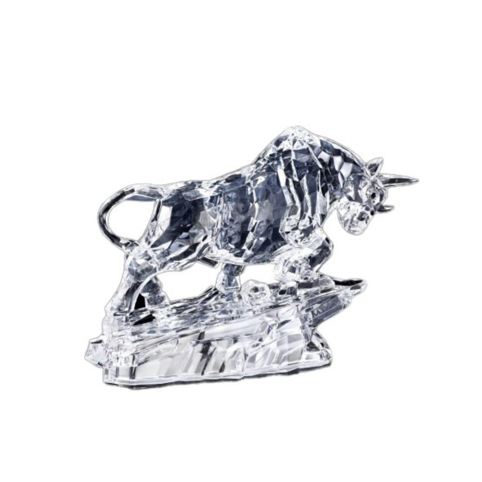 Icy Giftware LED Lighted Crystal Cut Bull Decoration - 14.25