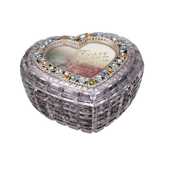 Icy Giftware Diamond Cut Heart Shaped Boxes - 4.75" - Set of 4