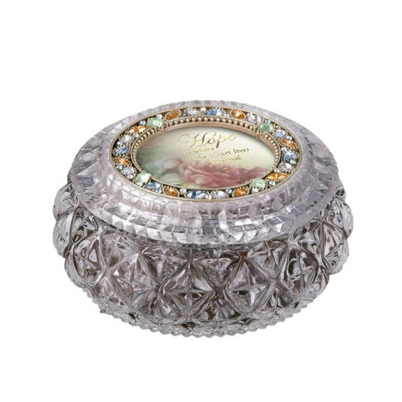 Icy Giftware Diamond Cut Round Boxes -  4.5" - Set of 4