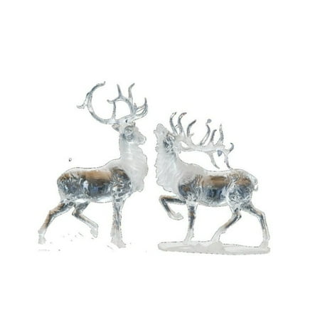 Icy Giftware Icy Caribou Christmas Figurines - 10.5" -Set of 2