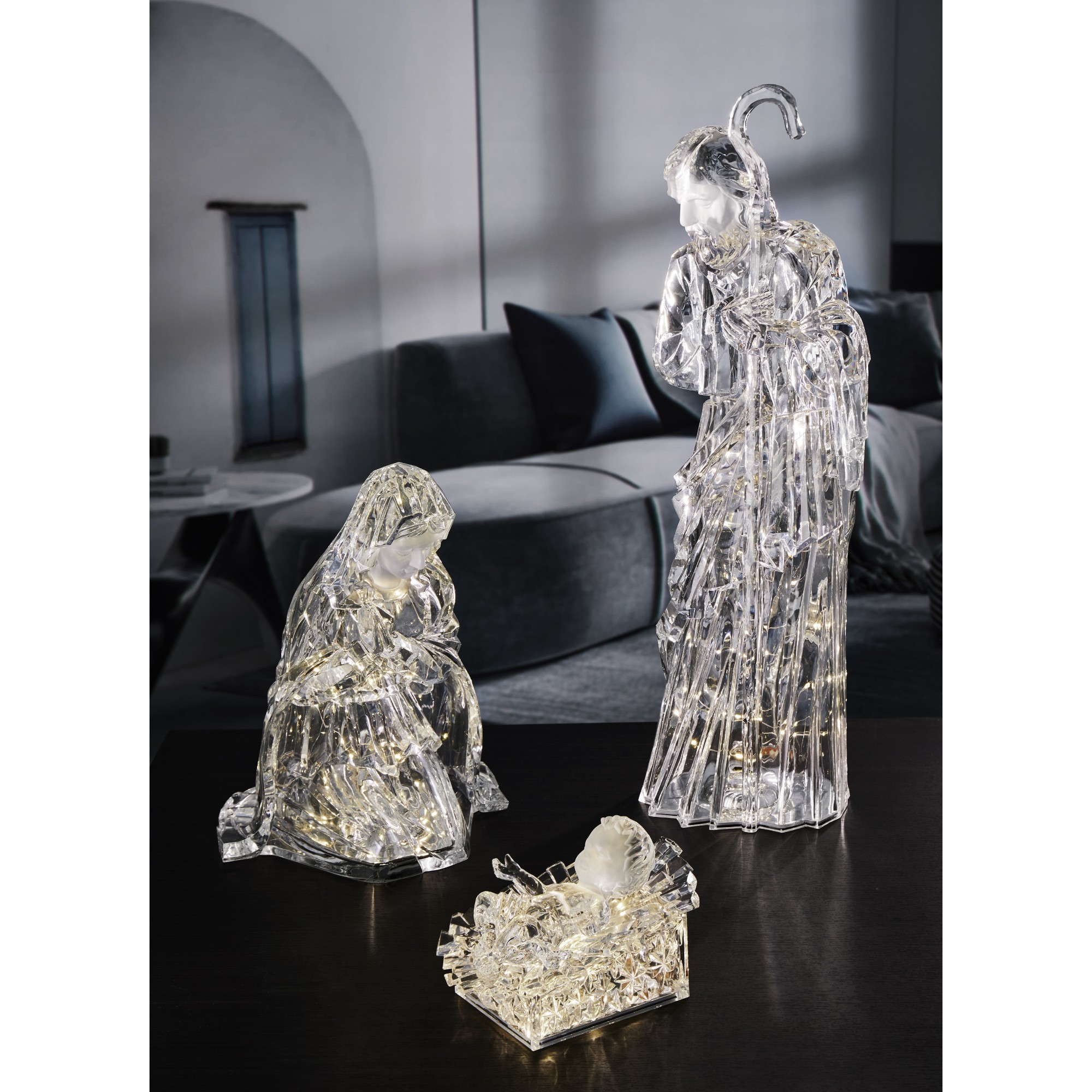 Icy Giftware LED Lighted Holy Family Christmas Nativity Decoration - 23 ...