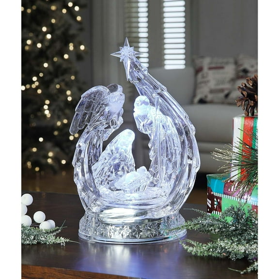 Icy Giftware LED Lighted Curled Angel Christmas Nativity Decorations - 9.5" - Set of 2