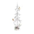 thumbnail image 1 of Pack of 4 Icy Crystal Illuminated Christmas Icicle Tree w/ Birds Figurines 11.5", 1 of 2