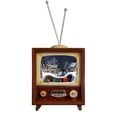 thumbnail image 1 of Icy Giftware Set of 2 Brown and White LED Lighted Musical Christmas TV Box Figurines - 10", 1 of 2