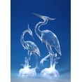 thumbnail image 1 of Set of 2 Clear Decorative Icy Heron Table Top Figurines 15", 1 of 2