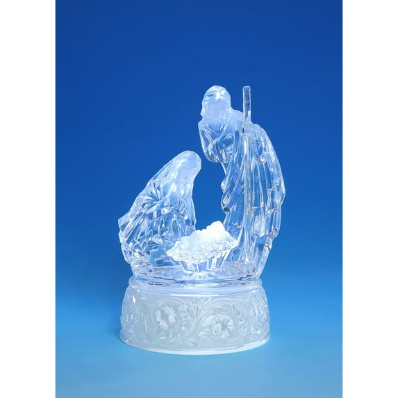 Icy Giftware Small LED Lighted Nativity Christmas Decorations - 6.5" - Set of 2
