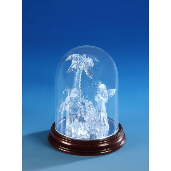 Icy Giftware LED Lighted Small Nativity Dome Christmas Nativity Decorations - 6" - Set of 2