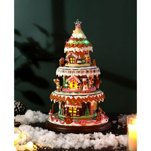 Icy Giftware Musical LED Lighted Candy Land Christmas Tree Decorations - 15.75" - Multicolor