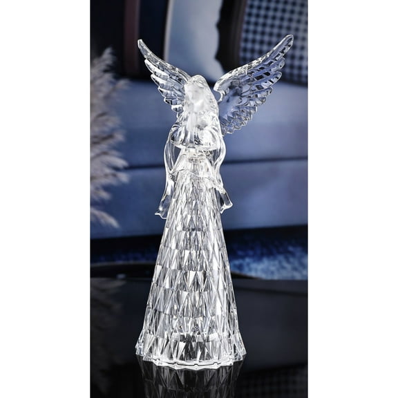 Icy Giftware Set of 3 LED Lighted Praising Angel Christmas Tabletop Decorations - 13" - Clear