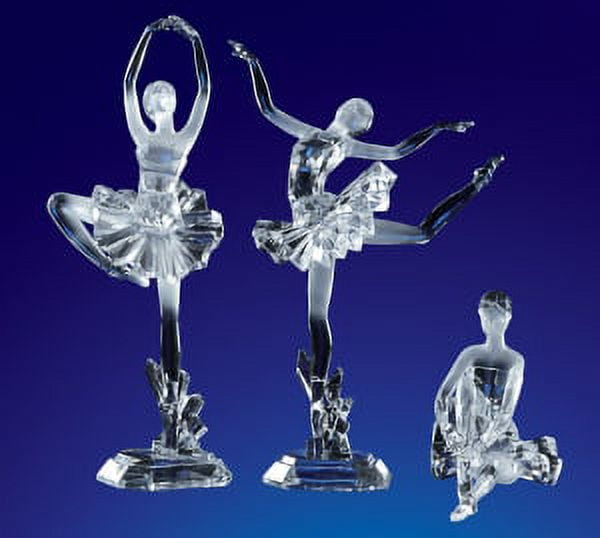 Set of 6 Clear Acrylic Ballet Dancer Figurines 12"