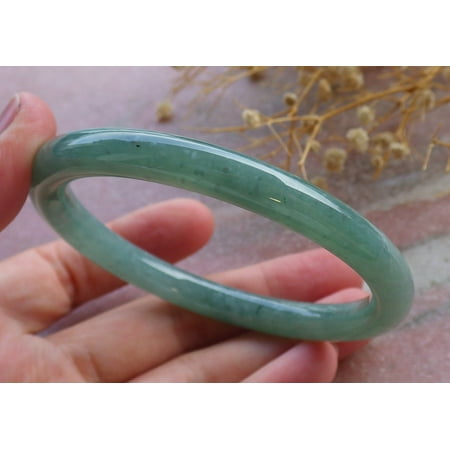 Icy Green Natural A JADE Jadeite Bangle Bracelet 58 mm 685783 TN
