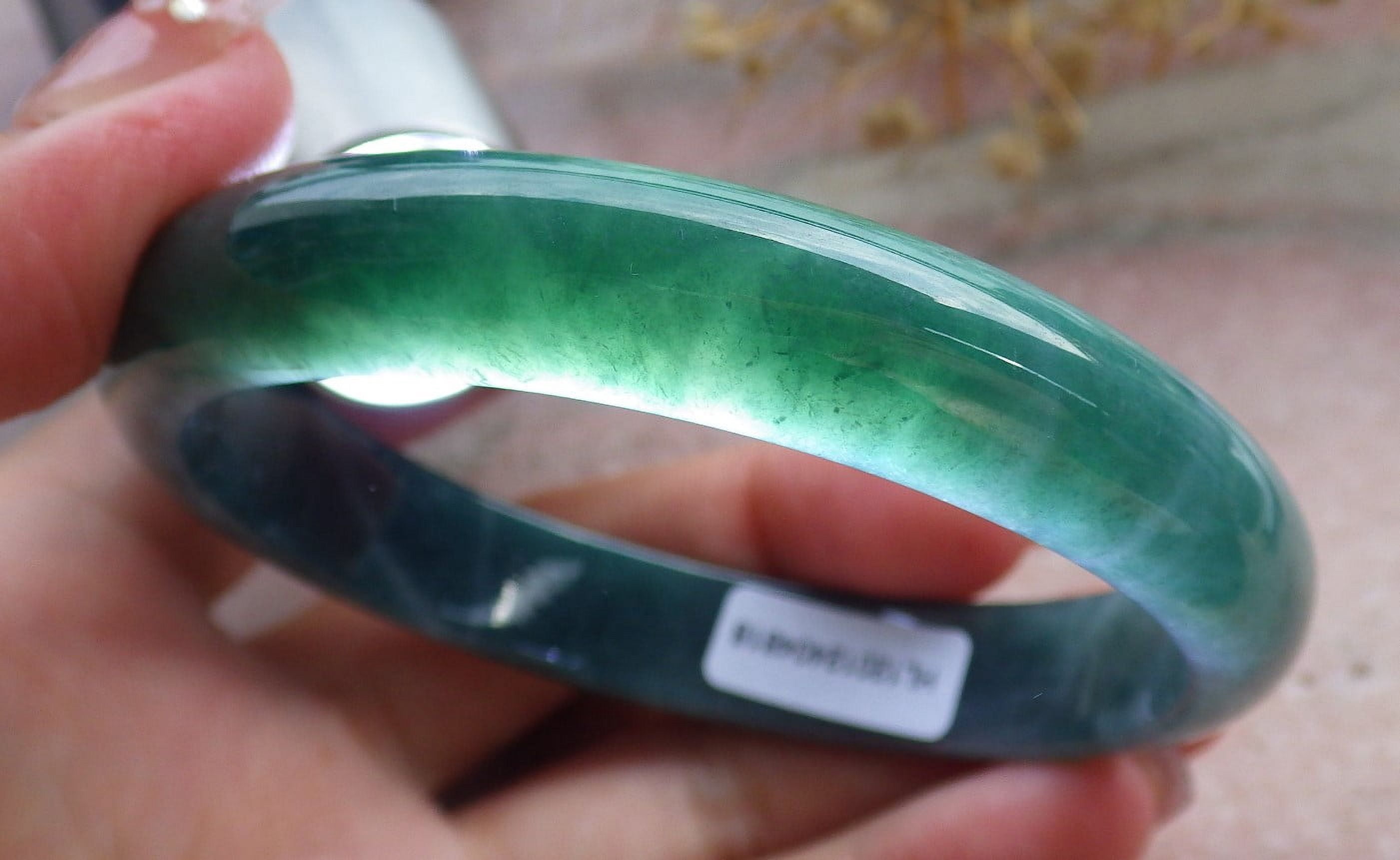 Icy Green Natural A JADE Jadeite Bangle Bracelet 60 mm 682584 TN