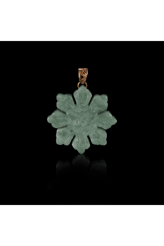 Icy Green Natural A Jade jadeite Necklace Pendant The sun 100334