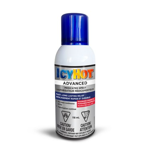 Icy Hot Advanced Medicated Spray 118mL Maximum Strength Pain Relief